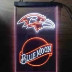Baltimore Ravens Neon Sign Navy Moon Est 1996 1
