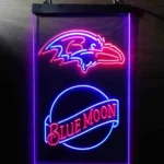 Baltimore Ravens Neon Sign Navy Moon Est 1996 1