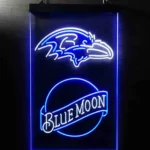 Baltimore Ravens Neon Sign Navy Moon Est 1996 1