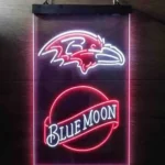 Baltimore Ravens Neon Sign Navy Moon Est 1996 1