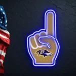 Baltimore Ravens Neon Sign Nfl Foam Finger 1