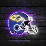 Baltimore Ravens Neon Sign Nfl Football Helmet Acrylic Led 1