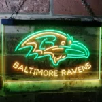 Baltimore Ravens Neon Sign Raven Bird Head 1