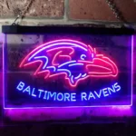Baltimore Ravens Neon Sign Raven Bird Head 1