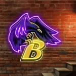 Baltimore Ravens Neon Sign Raven Head B 1