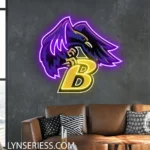 Baltimore Ravens Neon Sign Raven Head B 1