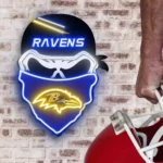 Baltimore Ravens Neon Sign Skull 1