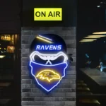 Baltimore Ravens Neon Sign Skull 1