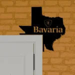 Bavaria Metal Sign Texas State Map 1