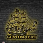 Beach Coastal Metal Sign Buccaneer Ship 1