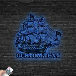 Beach Coastal Metal Sign Buccaneer Ship 1