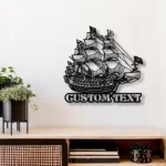 Beach Coastal Metal Sign Buccaneer Ship 1