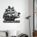 Beach Coastal Metal Sign Buccaneer Ship 1