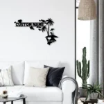 Beach Coastal Metal Sign Custom Hawaii Map 1