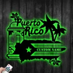 Beach Coastal Metal Sign Custom Puerto Rico 1