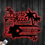 Beach Coastal Metal Sign Custom Puerto Rico 1