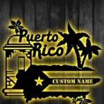 Beach Coastal Metal Sign Custom Puerto Rico 1
