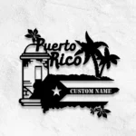 Beach Coastal Metal Sign Custom Puerto Rico 1