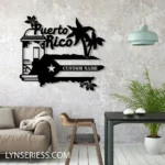 Beach Coastal Metal Sign Custom Puerto Rico 1
