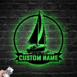 Beach Coastal Metal Sign Custom Sailing 1