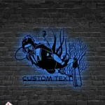 Beach Coastal Metal Sign Custom Scuba Diving 1