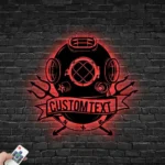 Beach Coastal Metal Sign Custom Scuba Diving Mask 1