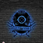 Beach Coastal Metal Sign Custom Scuba Diving Mask 1