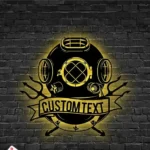 Beach Coastal Metal Sign Custom Scuba Diving Mask 1