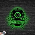 Beach Coastal Metal Sign Custom Scuba Diving Mask 1