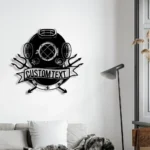 Beach Coastal Metal Sign Custom Scuba Diving Mask 1