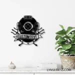 Beach Coastal Metal Sign Custom Scuba Diving Mask 1