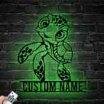 Beach Coastal Metal Sign Custom Turtle Hawaiian 1