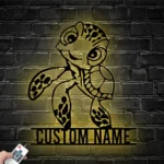 Beach Coastal Metal Sign Custom Turtle Hawaiian 1