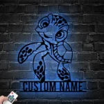 Beach Coastal Metal Sign Custom Turtle Hawaiian 1