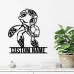 Beach Coastal Metal Sign Custom Turtle Hawaiian 1