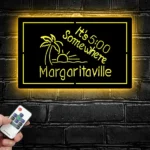 Beach Coastal Metal Sign It 500 Somewhere Margaritaville 1
