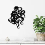 Beach Coastal Metal Sign Octopus And Anchor 1