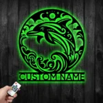 Beach Coastal Metal Sign Personalized Dolphin On The Beach Name 1