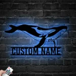 Beach Coastal Metal Sign Personalized Mom Baby Dolphin 1