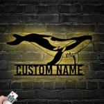 Beach Coastal Metal Sign Personalized Mom Baby Dolphin 1