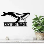 Beach Coastal Metal Sign Personalized Mom Baby Dolphin 1