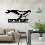 Beach Coastal Metal Sign Personalized Mom Baby Dolphin 1