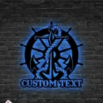 Beach Coastal Metal Sign Ship Wheel Sea Anchor 1