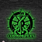 Beach Coastal Metal Sign Ship Wheel Sea Anchor 1