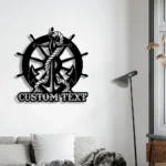 Beach Coastal Metal Sign Ship Wheel Sea Anchor 1