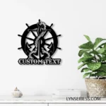 Beach Coastal Metal Sign Ship Wheel Sea Anchor 1