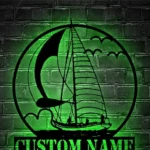 Beach Coastal Metal Sign Vessel Lake Name 1