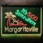 Beach Coastal Neon Sign It 500 Somewhere Margaritaville 3 Color 1