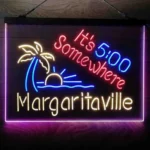 Beach Coastal Neon Sign It 500 Somewhere Margaritaville 3 Color 1