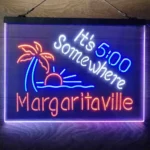 Beach Coastal Neon Sign It 500 Somewhere Margaritaville 3 Color 1